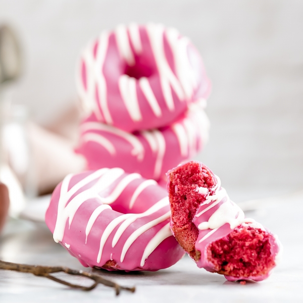 2er Box Pinke Vanille Donuts