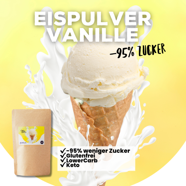 Eispulver Vanille von Soulfood LowCarberia 90g - 400g Eiscreme